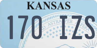 KS license plate 170IZS