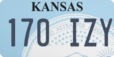 KS license plate 170IZY