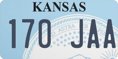 KS license plate 170JAA