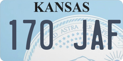 KS license plate 170JAF