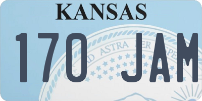 KS license plate 170JAM