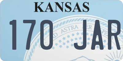 KS license plate 170JAR