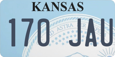 KS license plate 170JAU