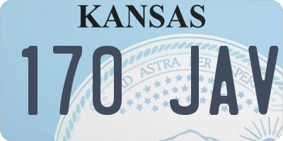 KS license plate 170JAV