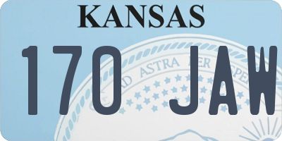 KS license plate 170JAW