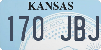 KS license plate 170JBJ