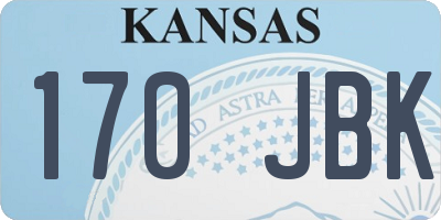 KS license plate 170JBK