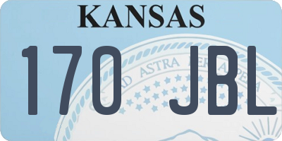 KS license plate 170JBL