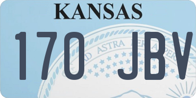 KS license plate 170JBV