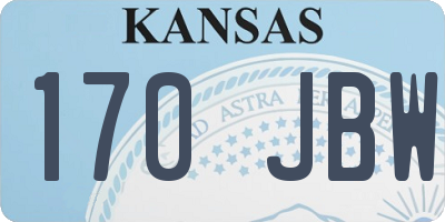 KS license plate 170JBW
