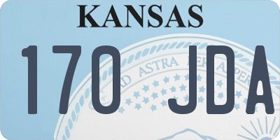 KS license plate 170JDA