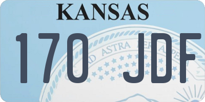 KS license plate 170JDF