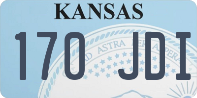 KS license plate 170JDI