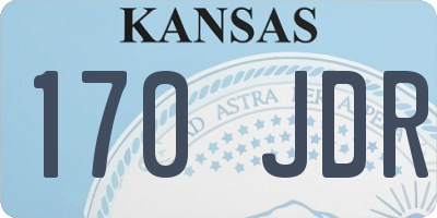 KS license plate 170JDR