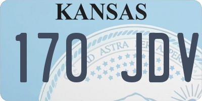 KS license plate 170JDV