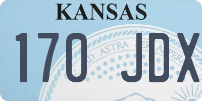 KS license plate 170JDX