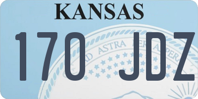 KS license plate 170JDZ