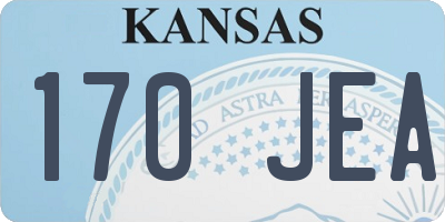 KS license plate 170JEA