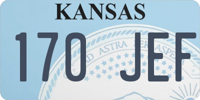 KS license plate 170JEF