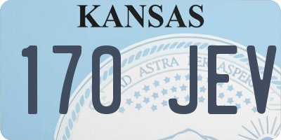 KS license plate 170JEV