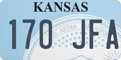 KS license plate 170JFA