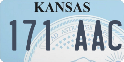 KS license plate 171AAC