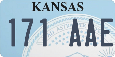 KS license plate 171AAE