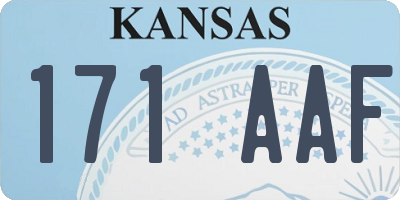 KS license plate 171AAF