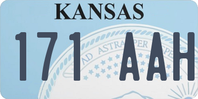 KS license plate 171AAH