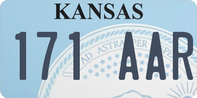 KS license plate 171AAR