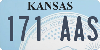 KS license plate 171AAS