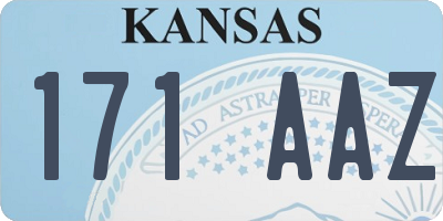 KS license plate 171AAZ