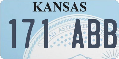 KS license plate 171ABB
