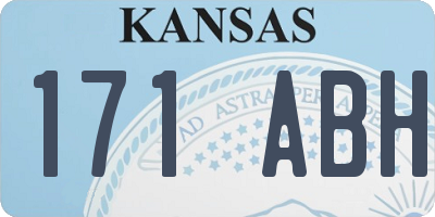 KS license plate 171ABH