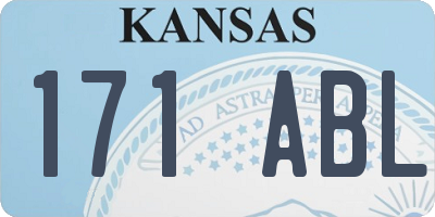 KS license plate 171ABL
