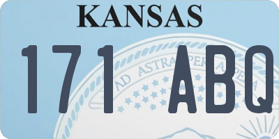 KS license plate 171ABQ