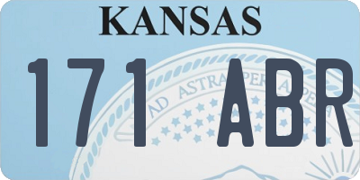 KS license plate 171ABR