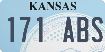 KS license plate 171ABS