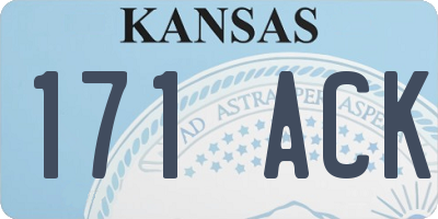 KS license plate 171ACK