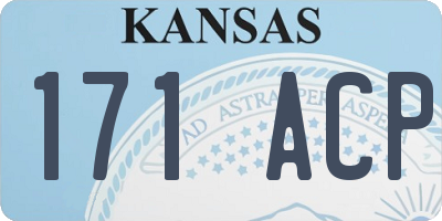 KS license plate 171ACP