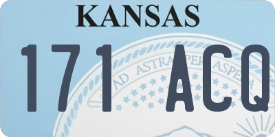 KS license plate 171ACQ
