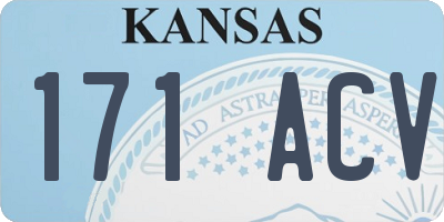KS license plate 171ACV
