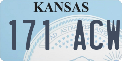KS license plate 171ACW