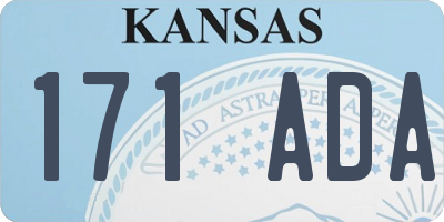 KS license plate 171ADA