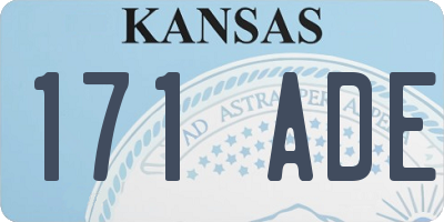 KS license plate 171ADE