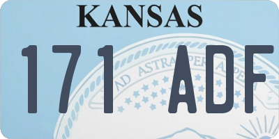 KS license plate 171ADF