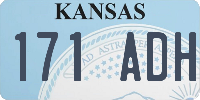 KS license plate 171ADH