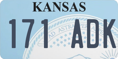 KS license plate 171ADK