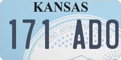 KS license plate 171ADO