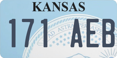 KS license plate 171AEB